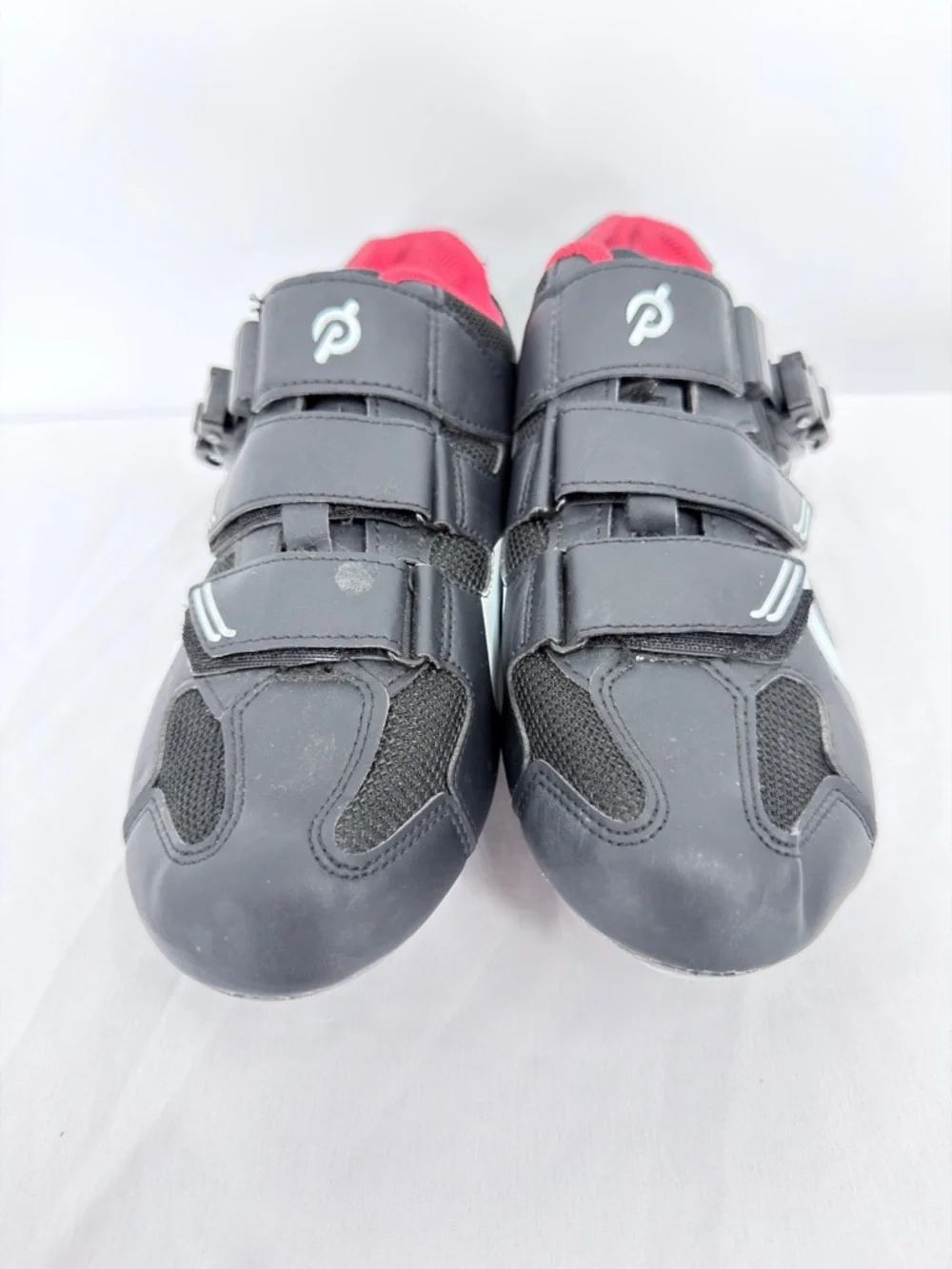 Peloton Cycling Shoes Size 42 EU Black Red Clip-In Spin Bike Shoes Delta Cleats